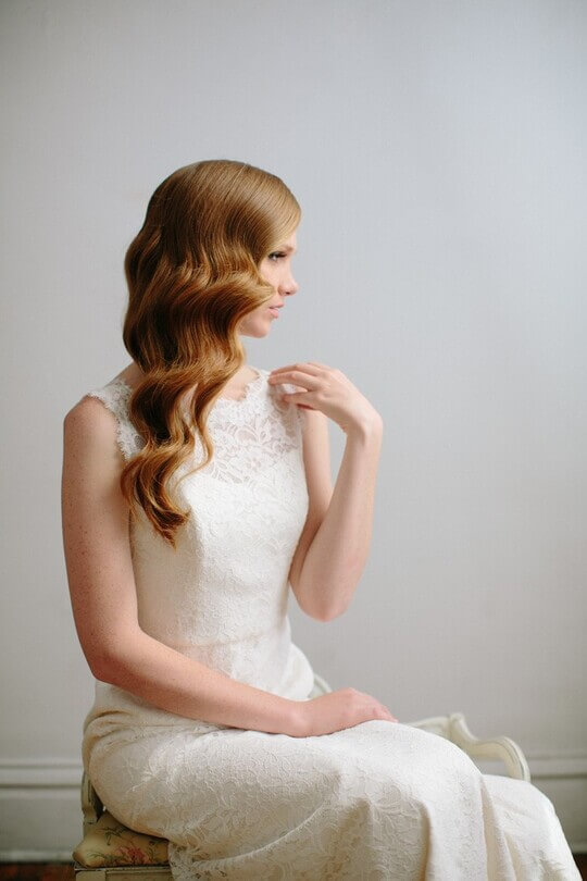 Свадебная голливудская волна