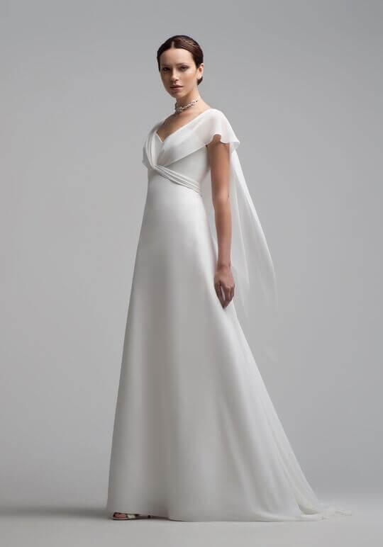 Платье ампир для минималистичной церемонии