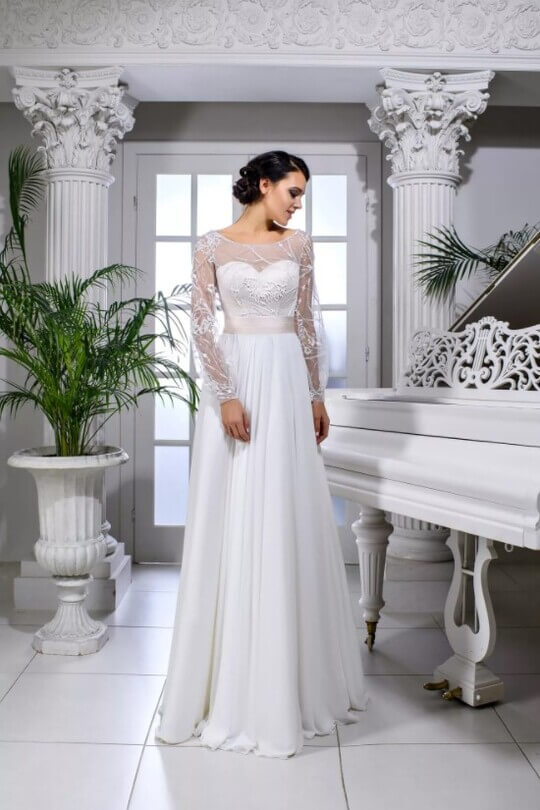 Платье ампир с рукавами