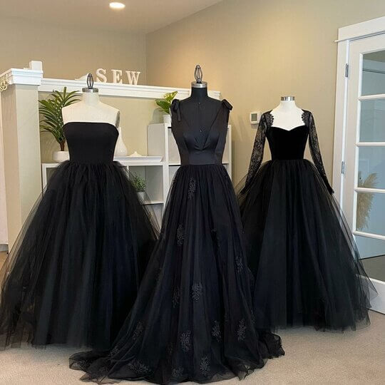 Черные свадебные платья