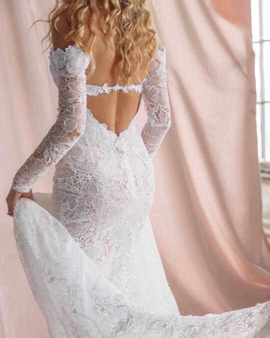 Свадебное платье Оскар де ла Рента вид со спины