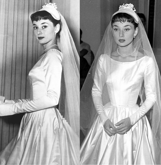 Первое свадебное платье Одри Хепберн