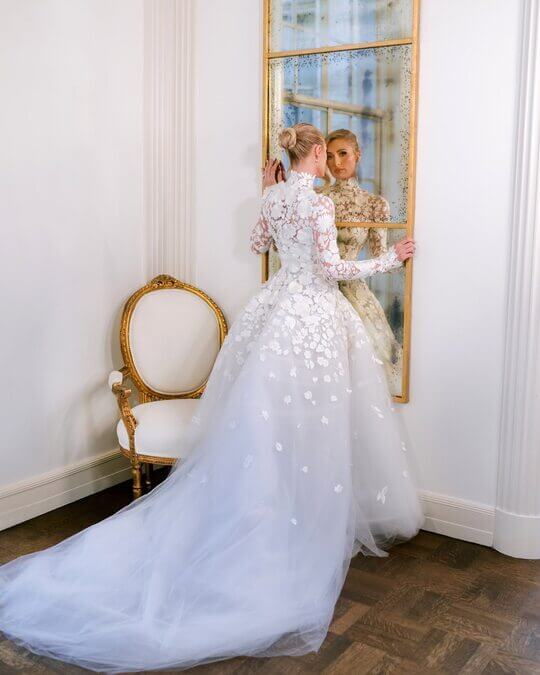 Свадебное платье Пэрис Хилтон от Оскара де ла Рента