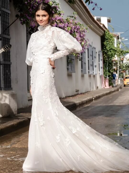 Платье силуэта рыбка Monique Lhuillier