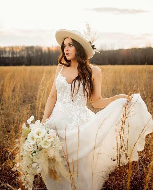 Простое свадебное платье прованс