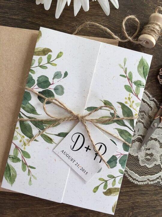 Приглашения на свадьбу в стиле рустик