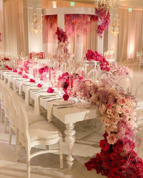 Гламурное украшение свадьбы