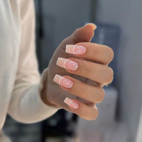 Свадебный французский маникюр