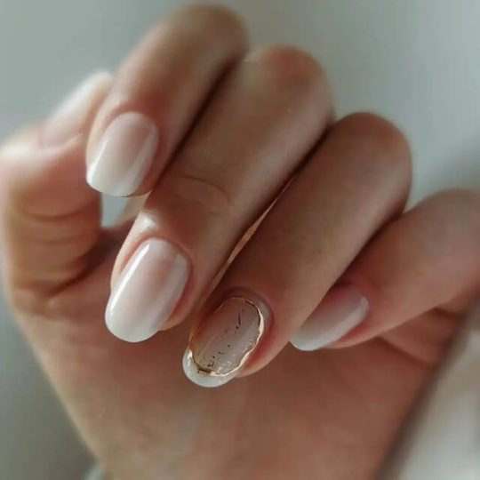 Свадебный маникюр на короткие ногти